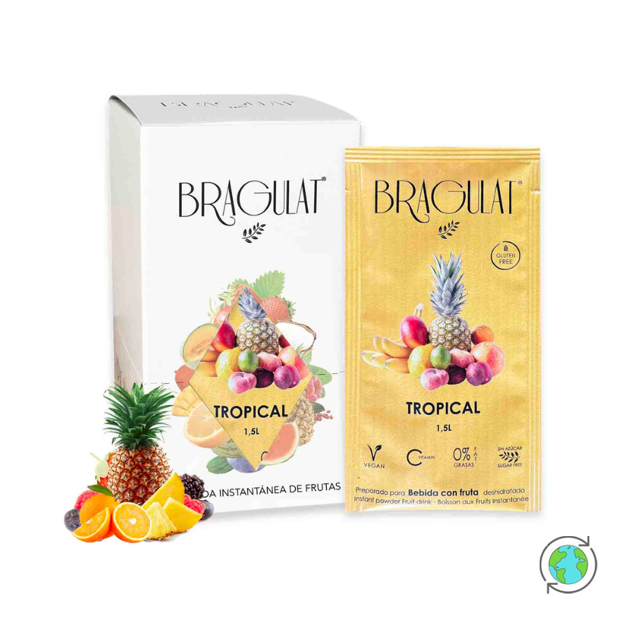 Χυμός Τροπικών Φρούτων σε Σκόνη 1.5L με Βιταμίνη C Χωρίς Ζάχαρη – Bragulat – 8g