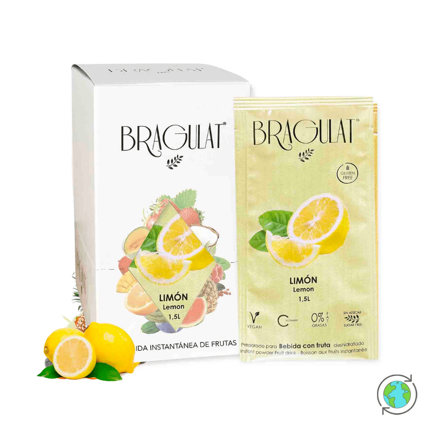 Lemon Sugar Free Instant Fruit Drink in a Sachet with Vitamin C - Bragulat - 8g