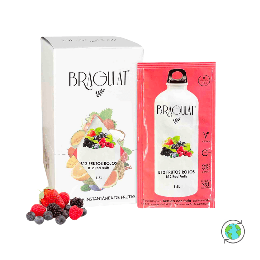 Red Fruits Sugar Free Instant Fruit Drink in a Sachet with Vitamin B12 - Bragulat - 8g