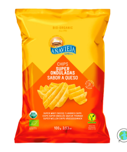 Organic Super Wavy Cheese Flavored Potato Chips - Anavieja - 100gr