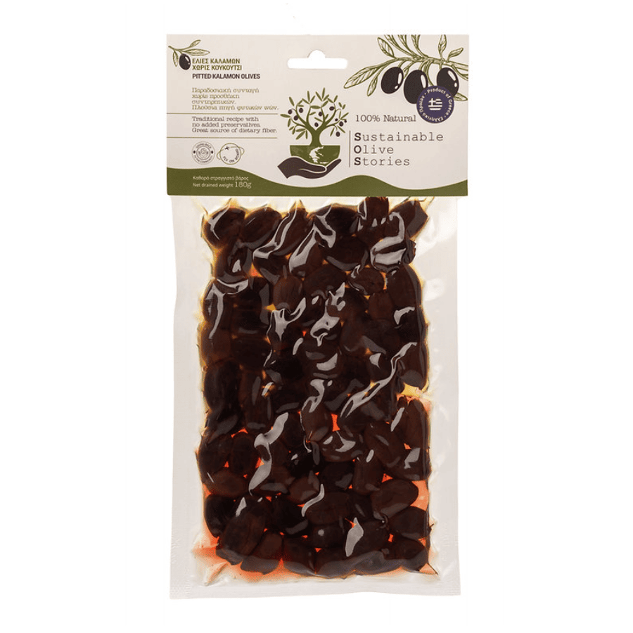 Pitted Kalamon Olives - Sustainable Olive Stories - 200gr