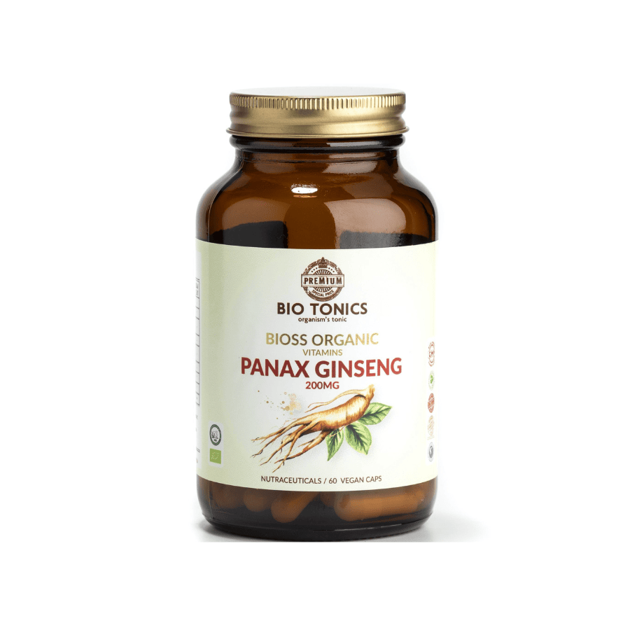 Φυσικό Συμπλήρωμα Διατροφής με Βιολογικό Εκχύλισμα Panax Ginseng 200mg – Bio Tonics – 60caps