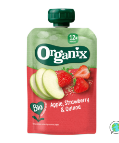 Βιολογικός Παιδικός Πολτός Μήλο, Φράουλα & Κινόα (12μ+) – Organix – 100gr