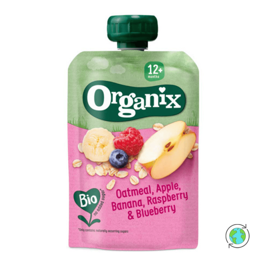 Organic Oatmeal & Fruits Puree Pouch (12m+) - Organix - 100gr