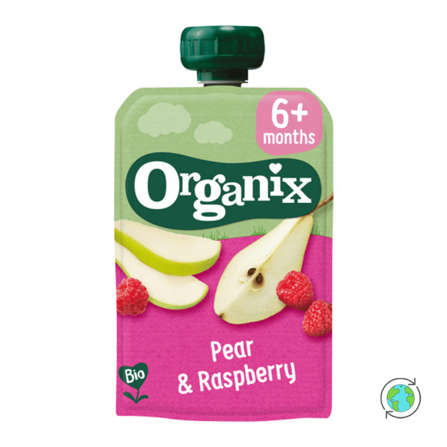 Organic Pear & Raspberry Puree Pouch (6m+) - Organix - 100gr