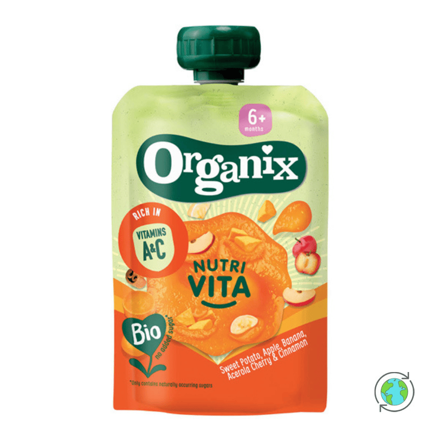 Organic "Nutri Vita" Sweet Potato & Fruits Puree Pouch (6m+) - Organix - 100gr