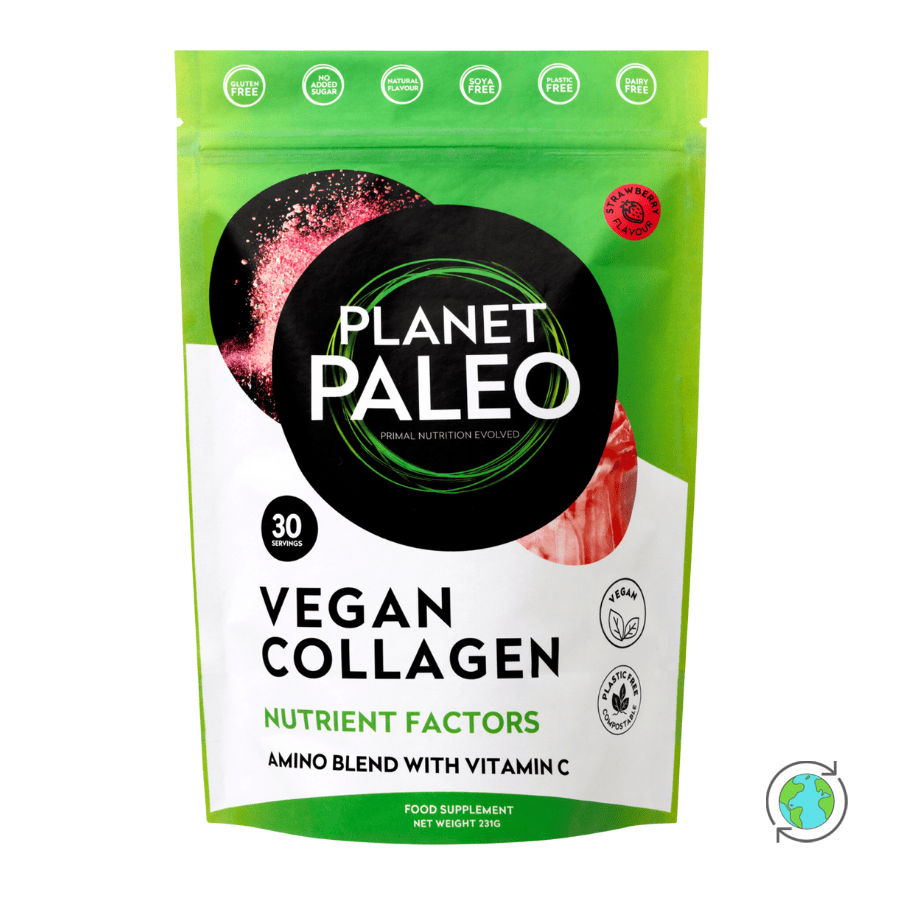 Vegan Φόρμουλα Κολλαγόνου με γεύση Φράουλα – Planet Paleo – 255g
