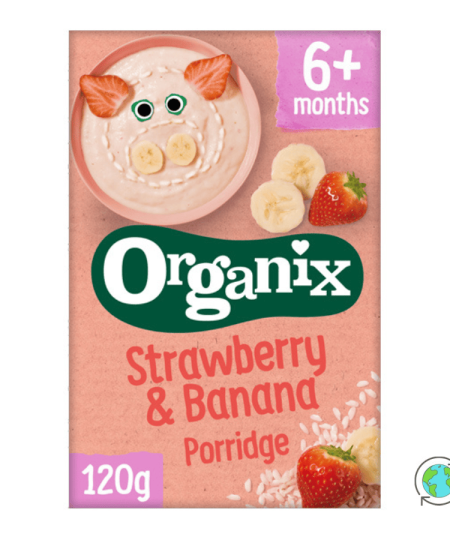 Βιολογική Κρέμα Δημητριακών με Φράουλα & Μπανάνα (6m+) - Organix - 120gr