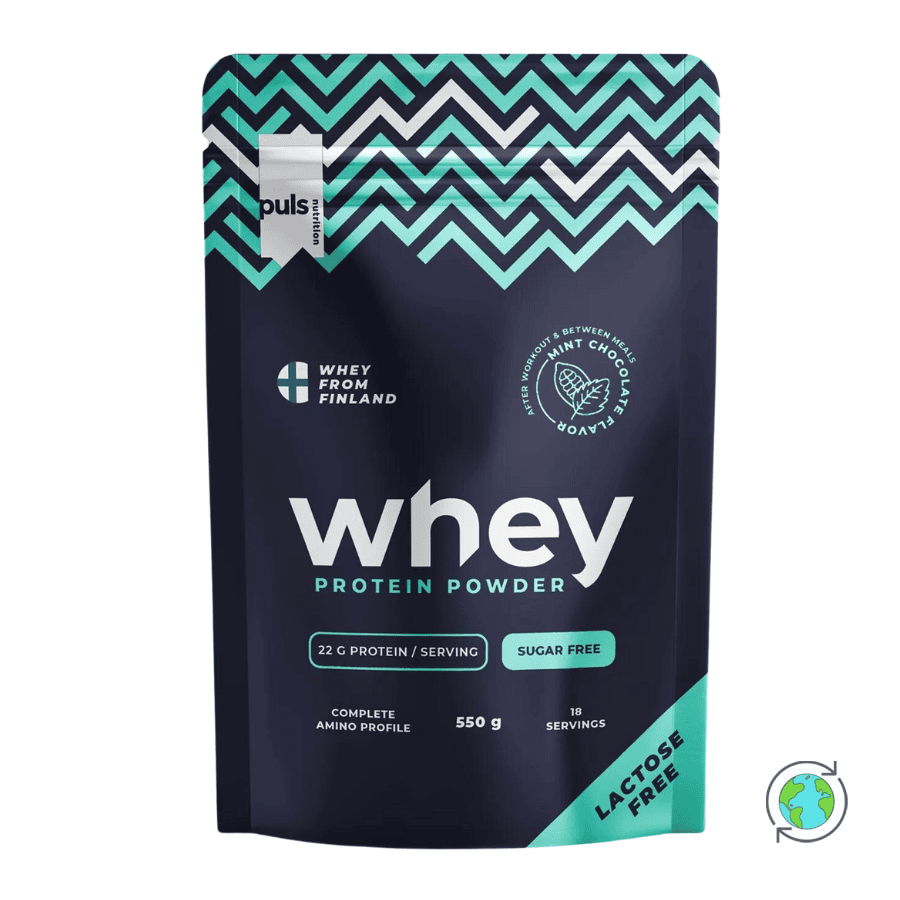 Whey Lactose Free Mint Chocolate 75% Protein - Puls Nutrition - 550gr
