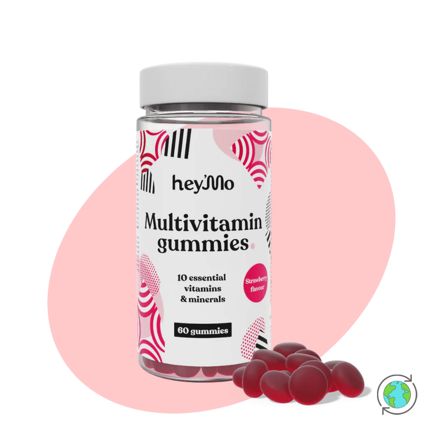 Multivitamin Gummies μασώμενες Ταμπλέτες με γεύση Φράουλα – Hey’Mo – 60τμχ