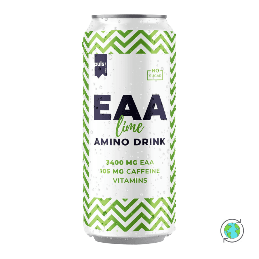 Amino Ανθρακούχο Ποτό EAA Lime - Puls Nutrition - 330ml