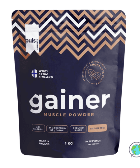 Whey Gainer Πρωτεΐνη Χωρίς Λακτόζη Σοκολάτα - Puls Nutrition - 1Kg