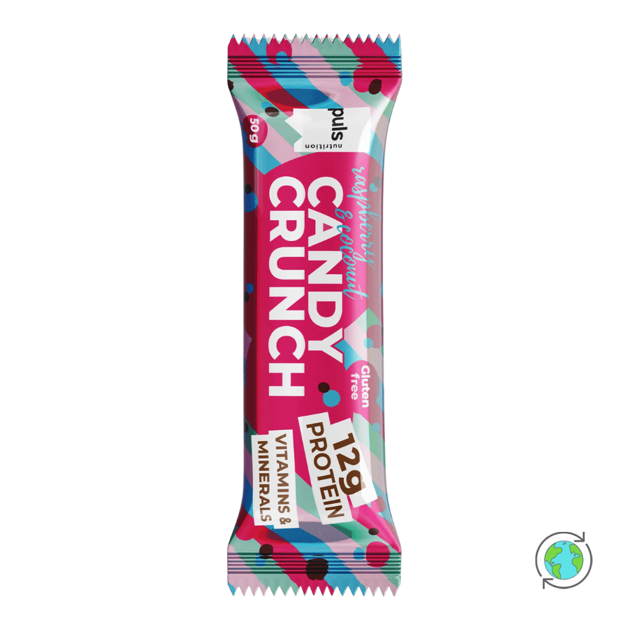 Crunchy Γλύκισμα Πρωτεΐνης με Rasberry & Καρύδα  - Puls Nutrition - 50gr