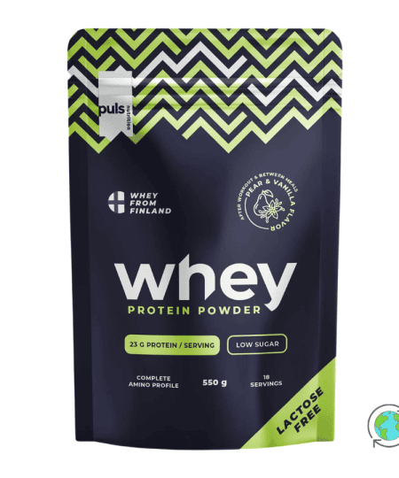 Whey Lactose Free Pear & Vanilla 77% Protein - Puls Nutrition - 550gr
