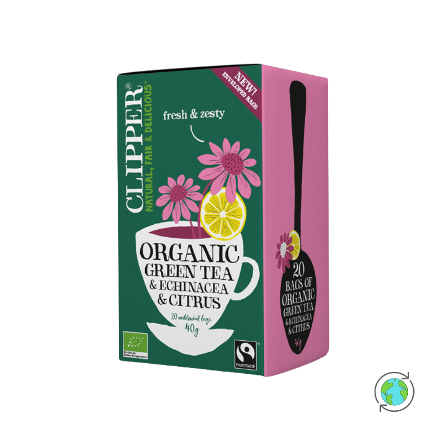 Organic Green Tea with Echinacea & Citrus - Clipper - 40g