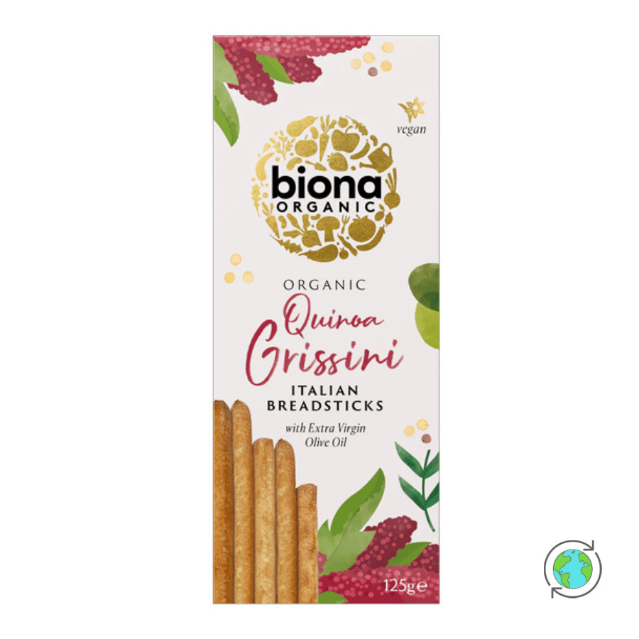 Organic Quinoa Grissini Breadsticks - Biona Organic - 125gr