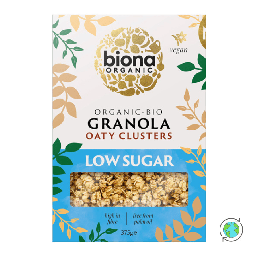 Organic Granola Oaty Clusters Low Sugar - Biona Organic - 375gr