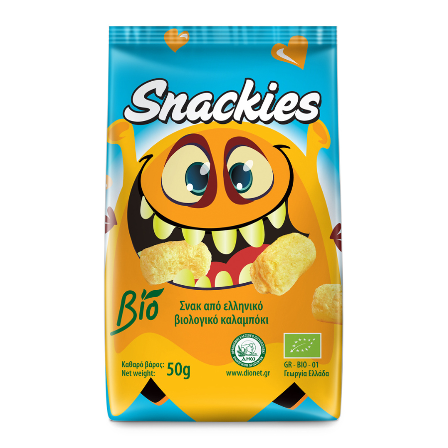 Βιολογικό Παιδικό Σνάκ Καλαμποκιού Snackies - Βιοβλαστός - 50gr