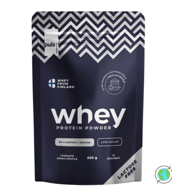Whey Άγευστη Πρωτεΐνη Χωρίς Λακτόζη 79% – Puls Nutrition – 550gr