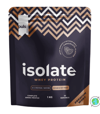 Whey Isolate Low Lactose Chocolate 86% Premium Protein - Puls Nutrition - 1Kg