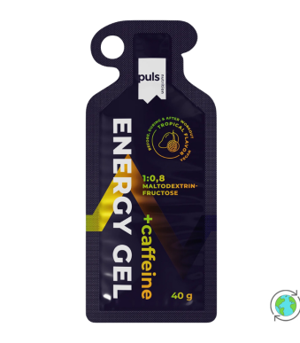 Energy Gel Tropical Flavor with Caffeine - Puls Nutrition - 40g