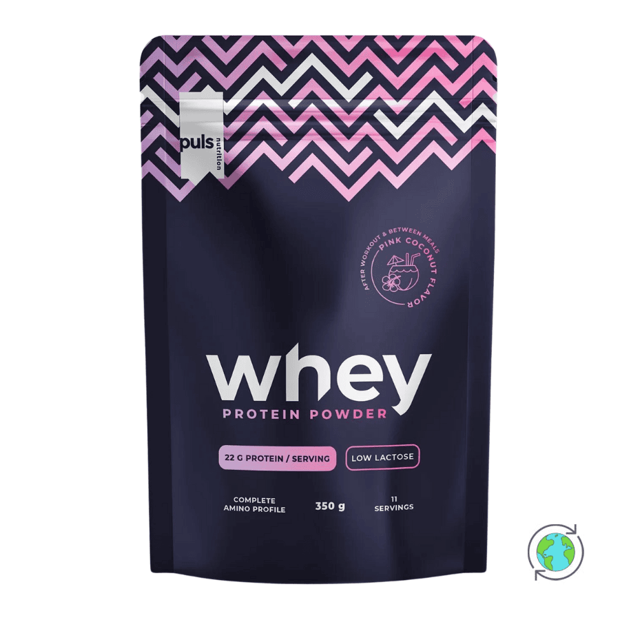 This delicious protein powder contains a complete amino acid profile and 22 g of protein