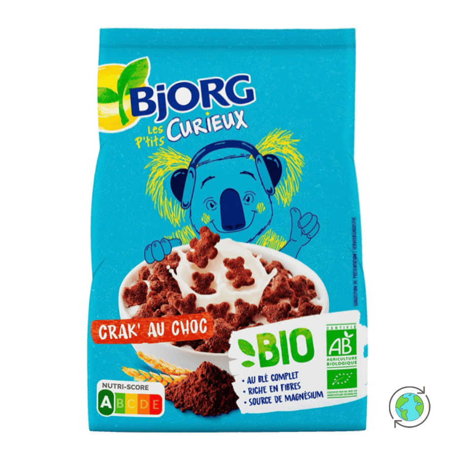 Whole Grain Cereal Mix with Cocoa - Bjorg - 250gr