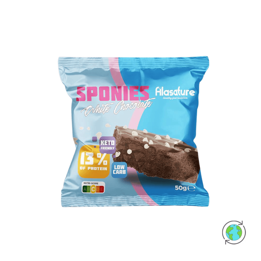 Brownie Πρωτεΐνης με Λευκή Σοκολάτα - Alasature - 50g
