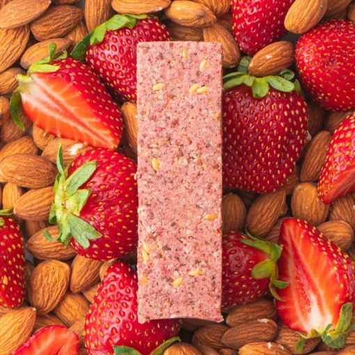 Keto Vegan Gluten Free Bar Strawberry & Almonds - Fizi - 45gr 1