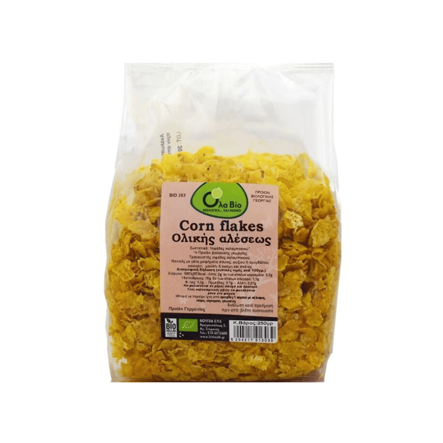 Βιολογικές Cereal Νιφάδες Καλαμπόκιου Ολικής - Όλα Bio - 250gr