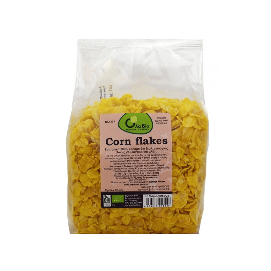 Βιολογικά Cereal Νιφάδες Καλαμπόκιου - Όλα Bio - 250gr