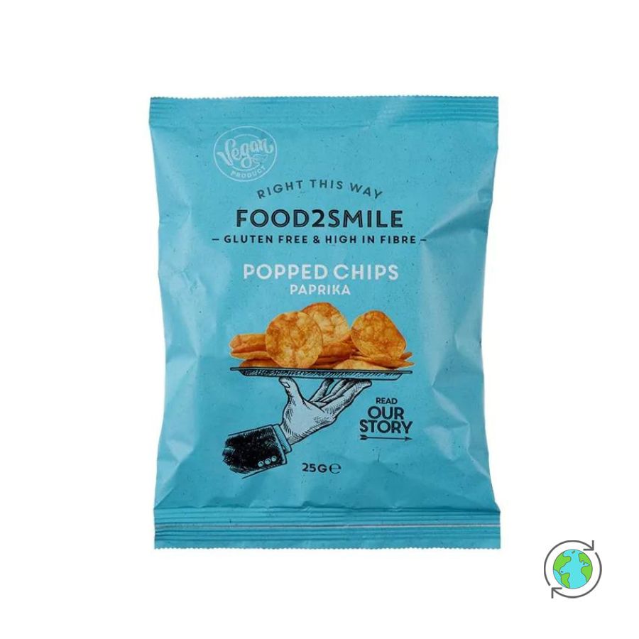 Chips Φούρνου Πρωτεΐνης από Σόγια & Πατάτα Paprika - Food2smile - 25gr